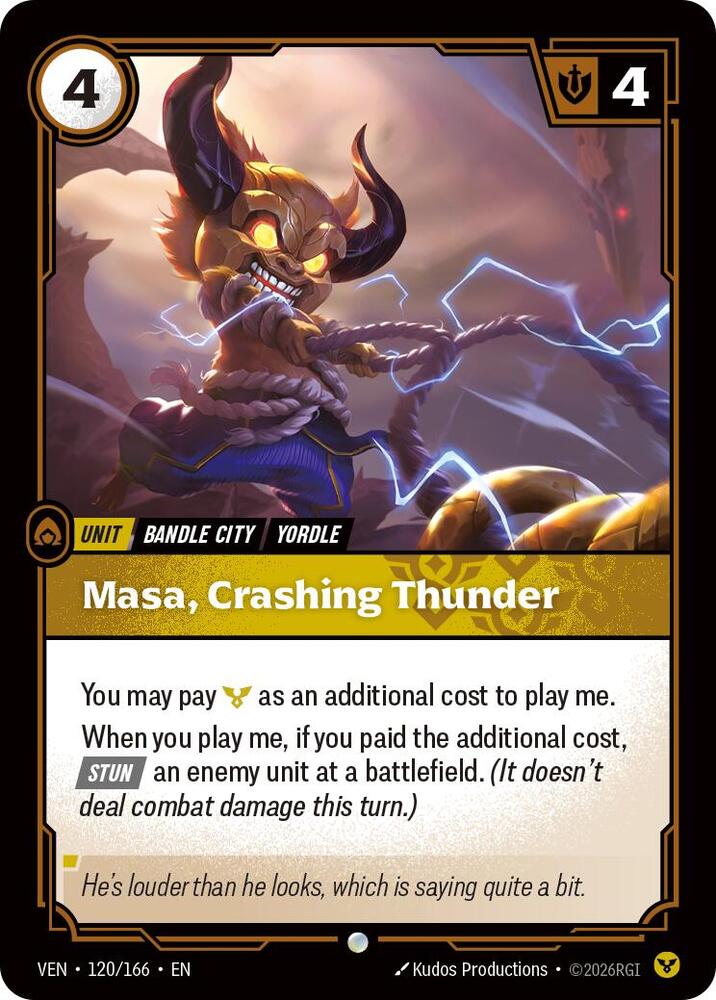 Masa, Crashing Thunder #120