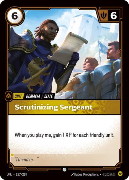 Scrutinizing Sergeant #157
