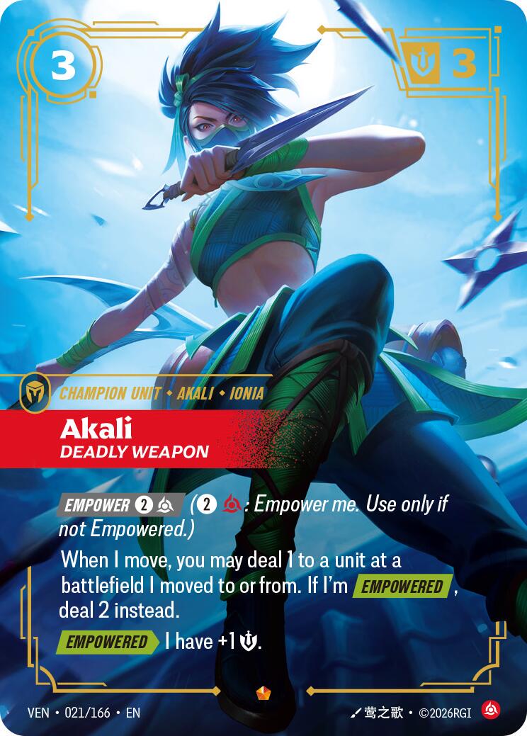 Akali, Deadly Weapon [Foil] #21