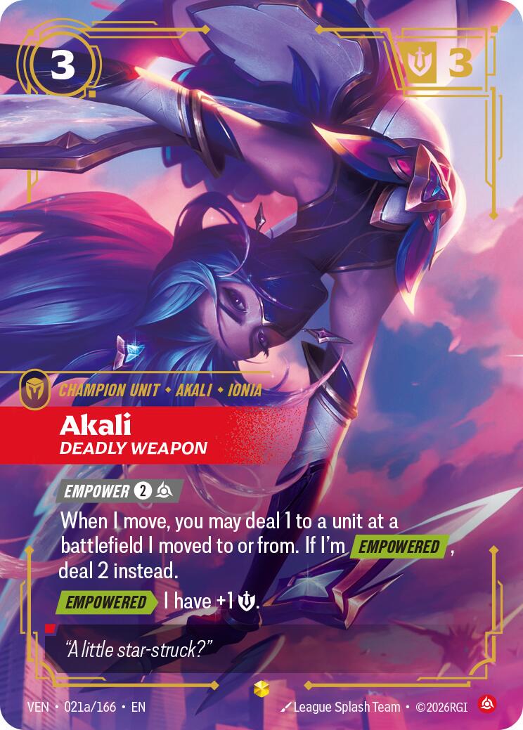 Akali, Deadly Weapon [Alternate Art] #21a