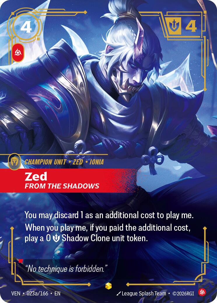 Zed, From the Shadows [Alternate Art] #23a