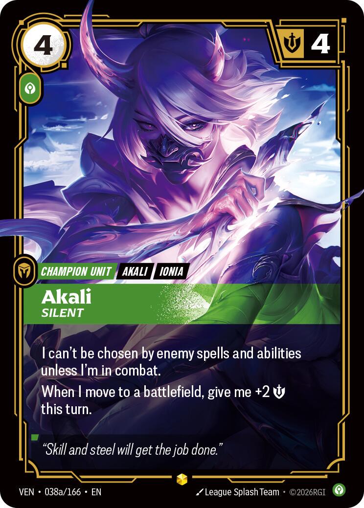 Akali, Silent [Alternate Art] #38a