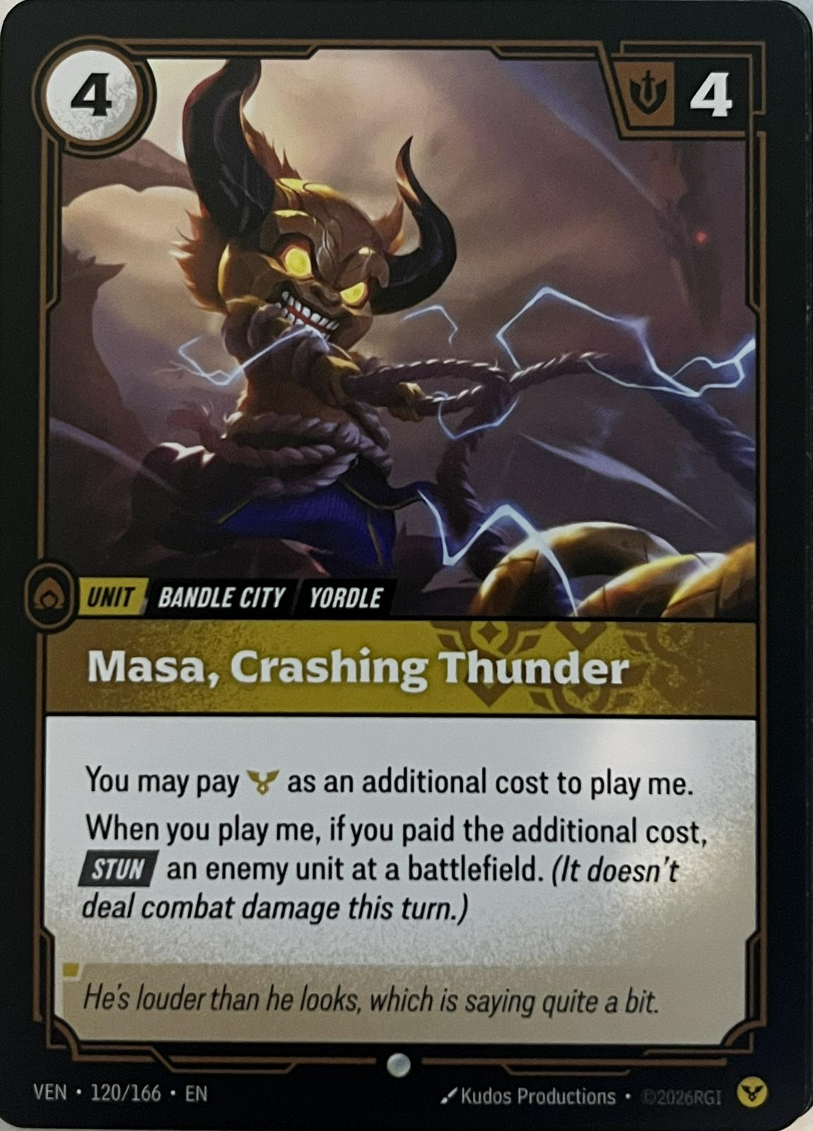 Masa, Crashing Thunder #120